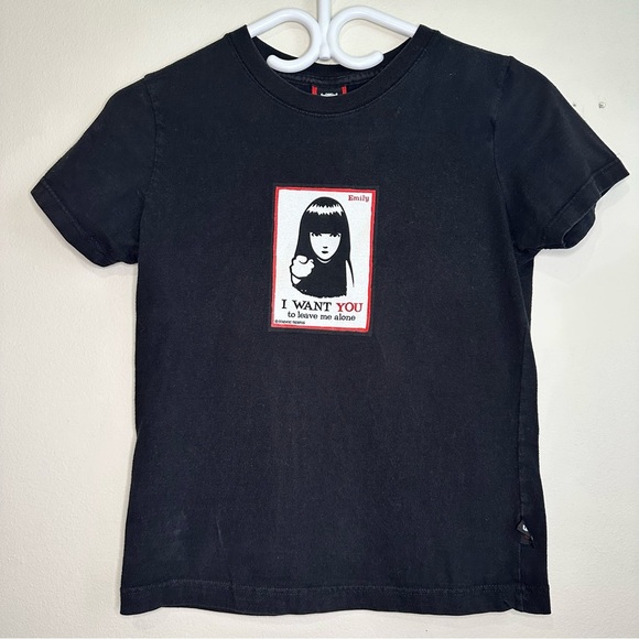 Emily The Strange Vintage Black Graphic T-Shirt - Picture 2 of 6